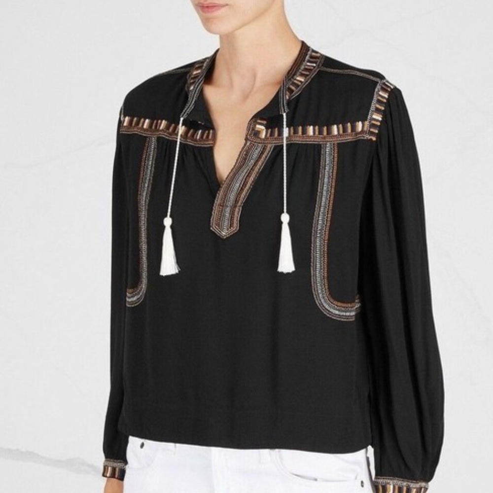 Étoile Isabel Marant Black Cabella Blouse
